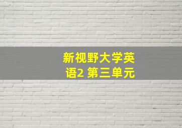 新视野大学英语2 第三单元